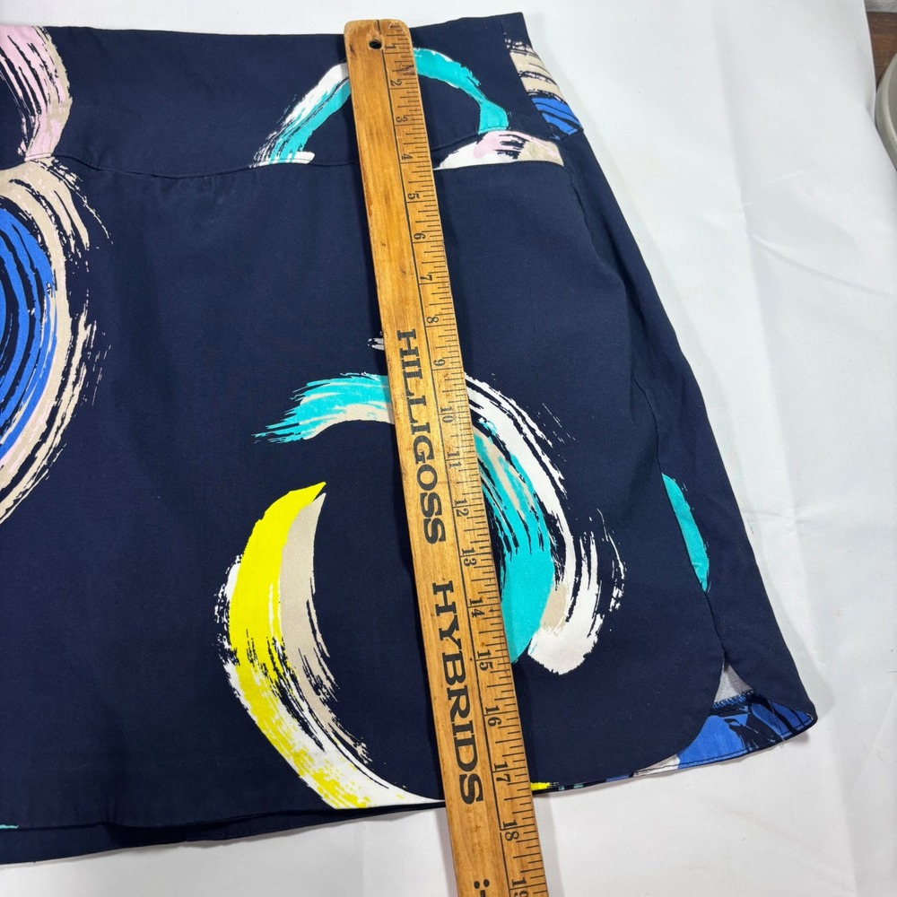 Lady Hagen Golf Skort XL Navy Blue Abstract Stretch Pocket Athletic Activewear - Picture 10 of 10